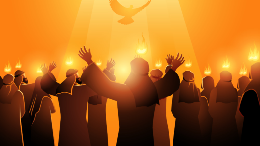 Biblical Silhouette Pentecost Holy Spirit