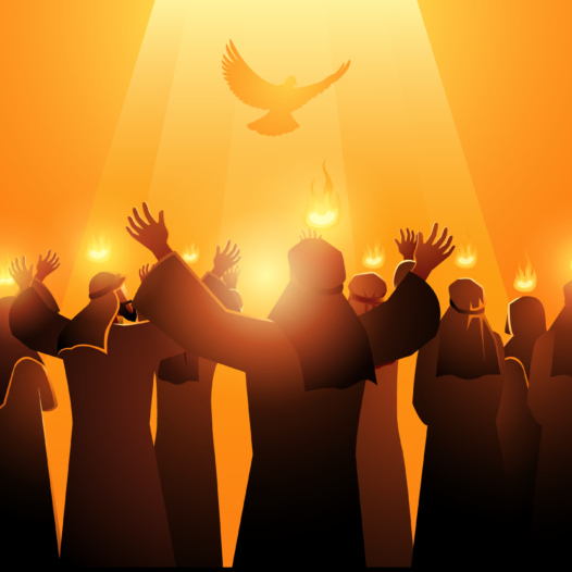 Biblical Silhouette Pentecost Holy Spirit