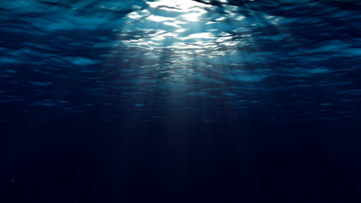 Abstract Underwater Background With Sunbeams