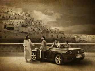 Christ And Rich Young Man With Hot Car