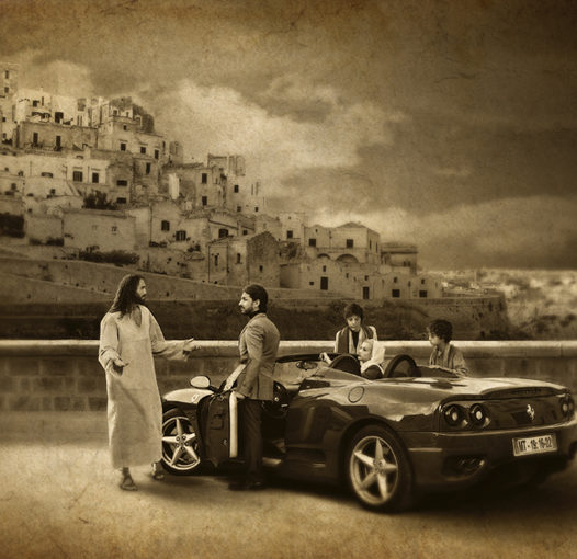 Christ And Rich Young Man With Hot Car